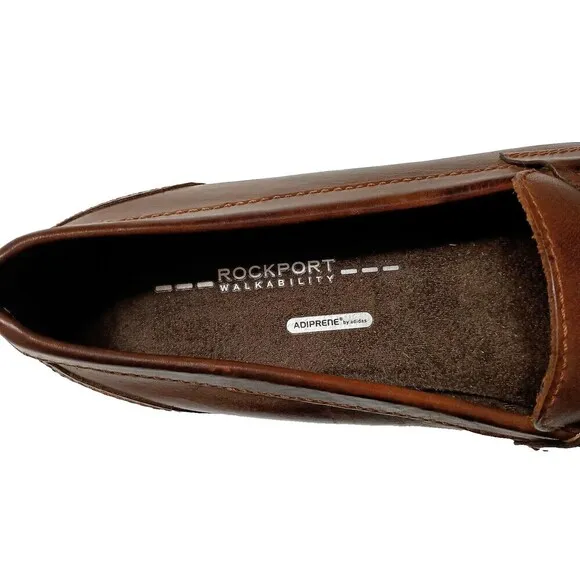 Rockport Loafers Walkability Size 10 M Brown Leather Slip On
