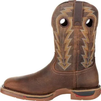 Rocky Men's Long Range 11" Square Toe WP Western Boot -Brown- RKW0278