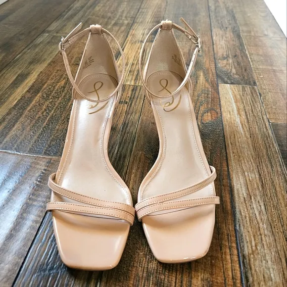 Sam Edelman Nude Kitten Heel  Sandals. Size 7.