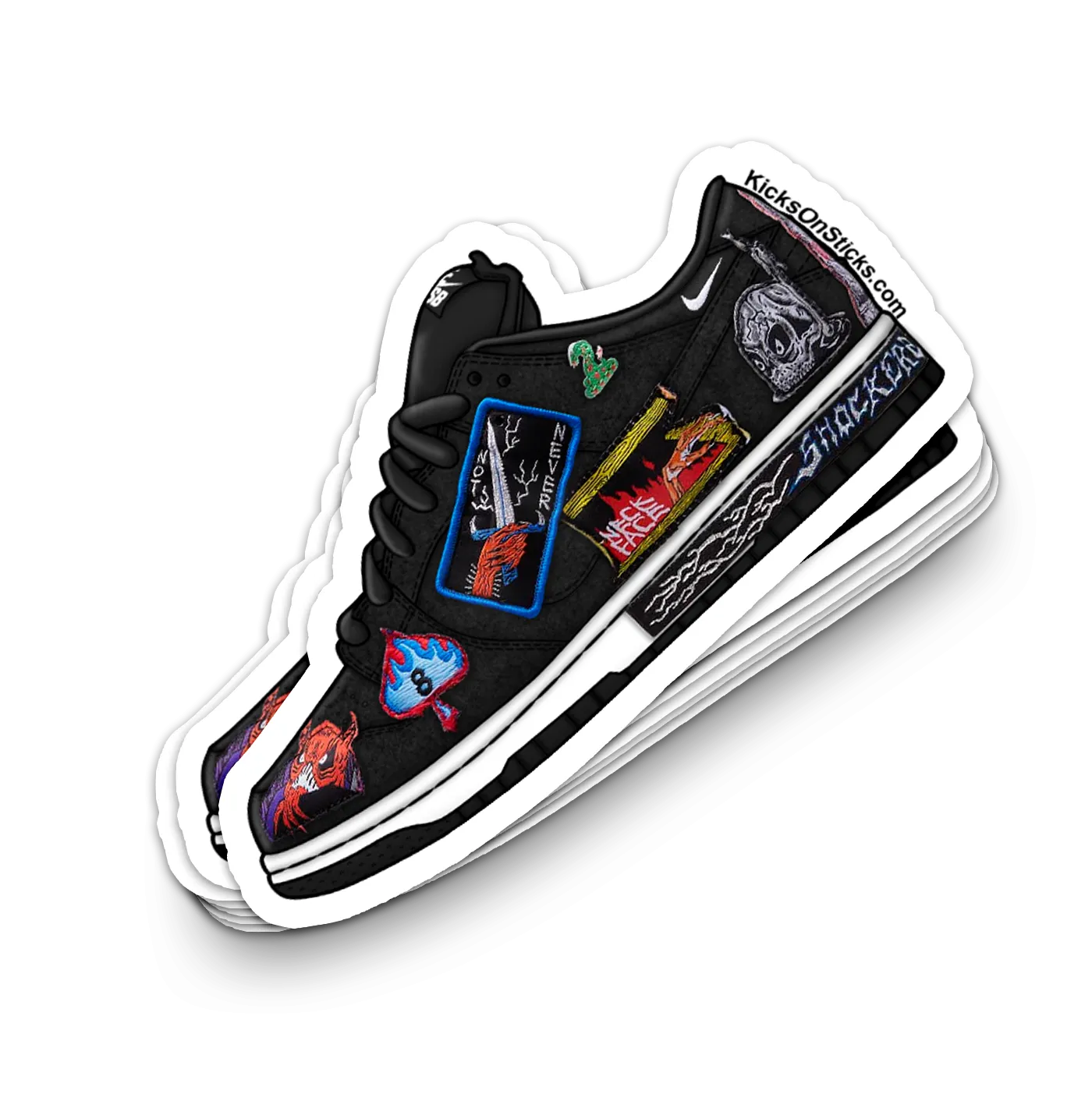 SB Dunk Low "Neckface" Sneaker Sticker