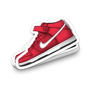 SB Dunk Mid "Hyper Red" Sneaker Sticker