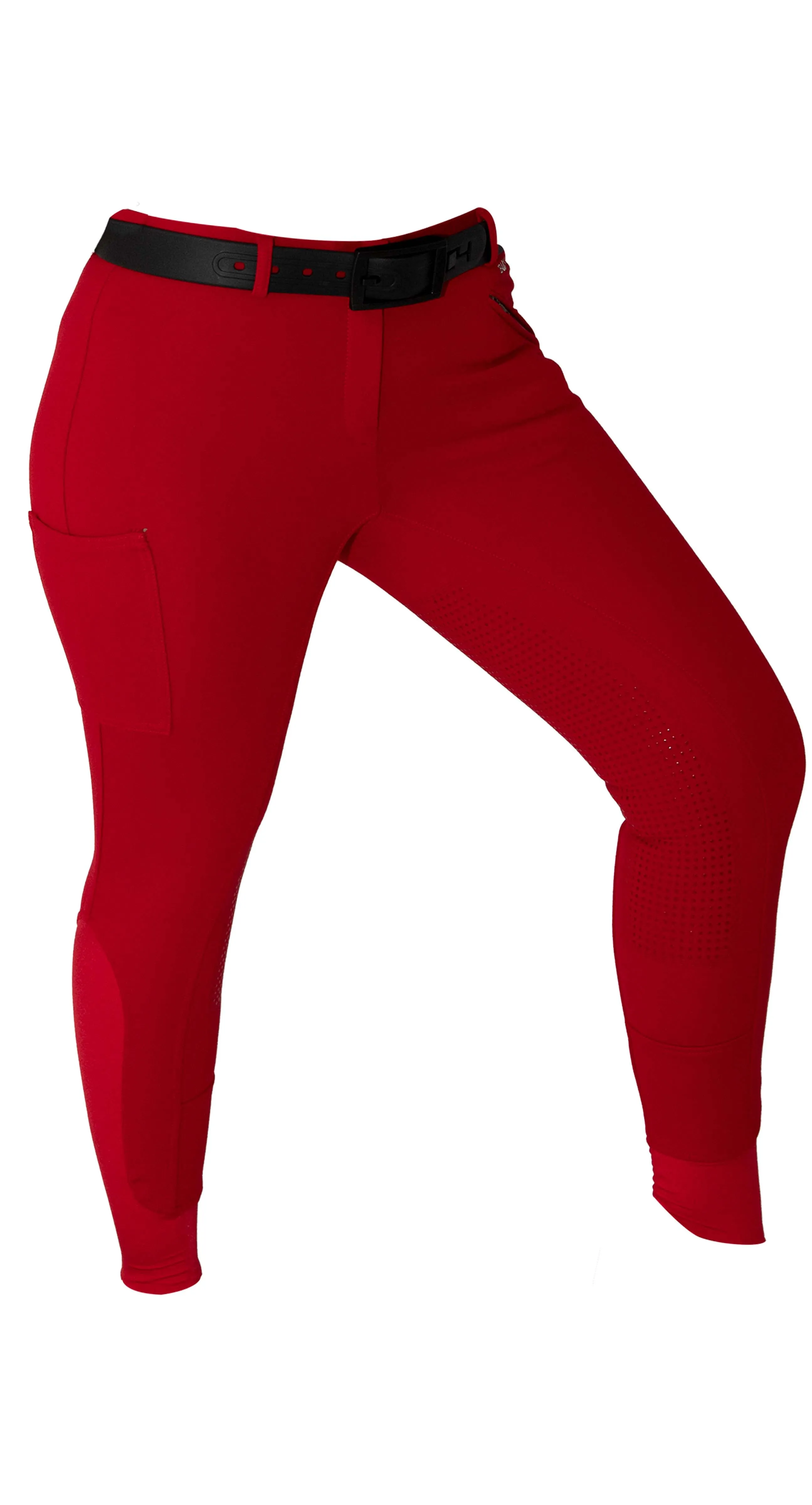 Signature Mid-Waist Winter Breech | Red   Red | Side Phone Pocket