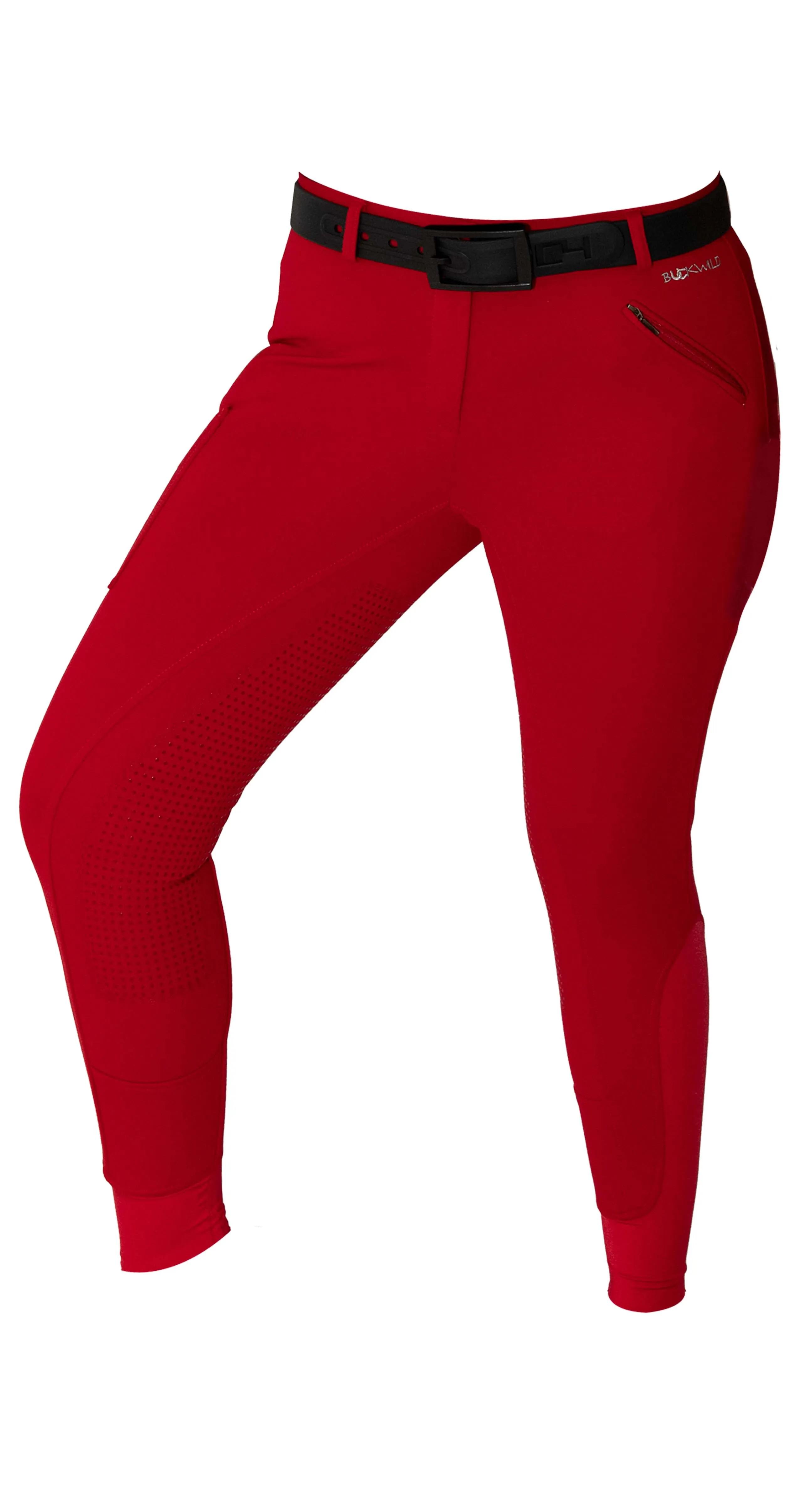 Signature Mid-Waist Winter Breech | Red   Red | Side Phone Pocket
