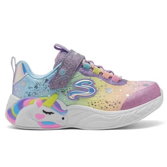 Skechers Little Girls S-Lights: Unicorn Dreams Stay-Put Casual Sneakers Sz 3