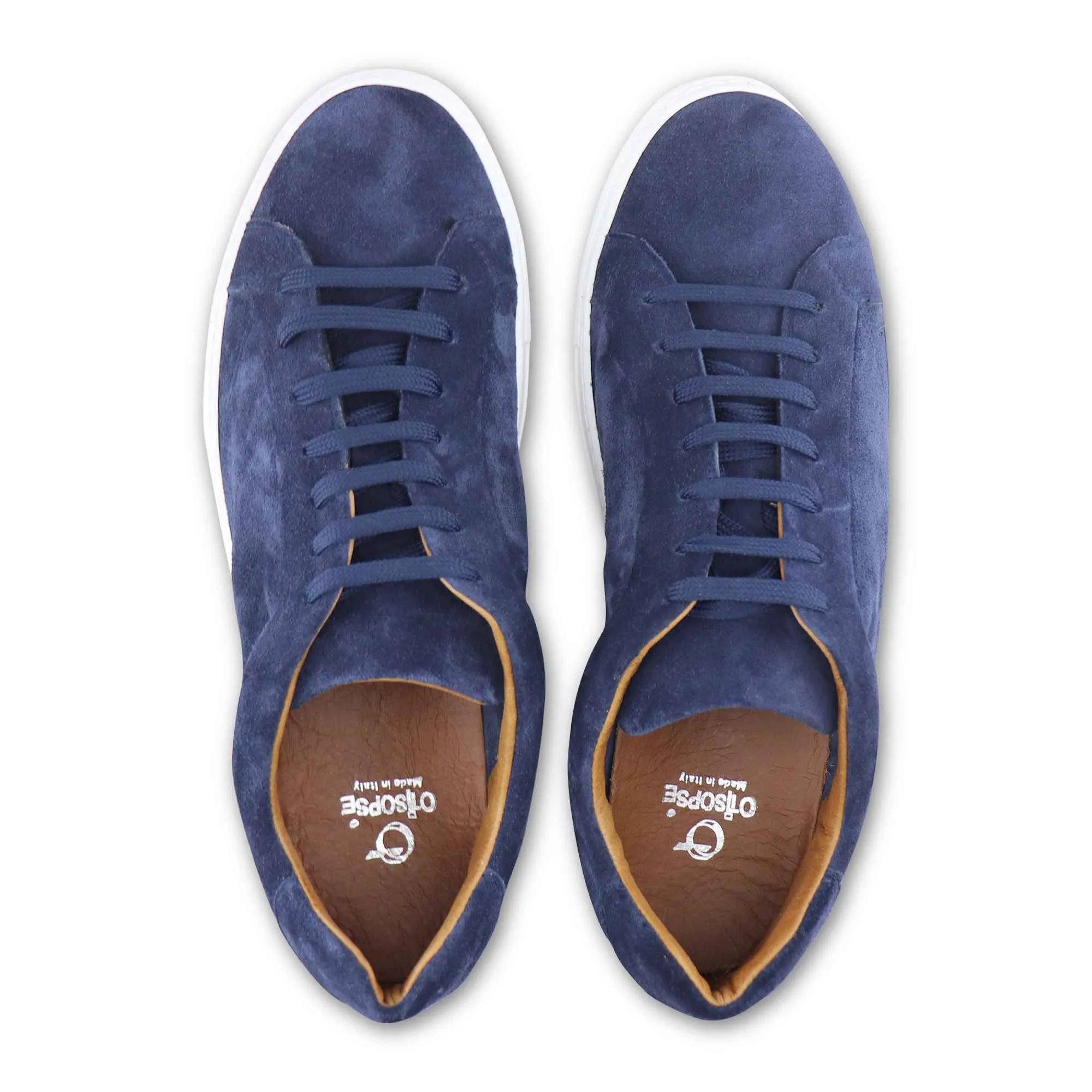 Sneakers blu in camoscio