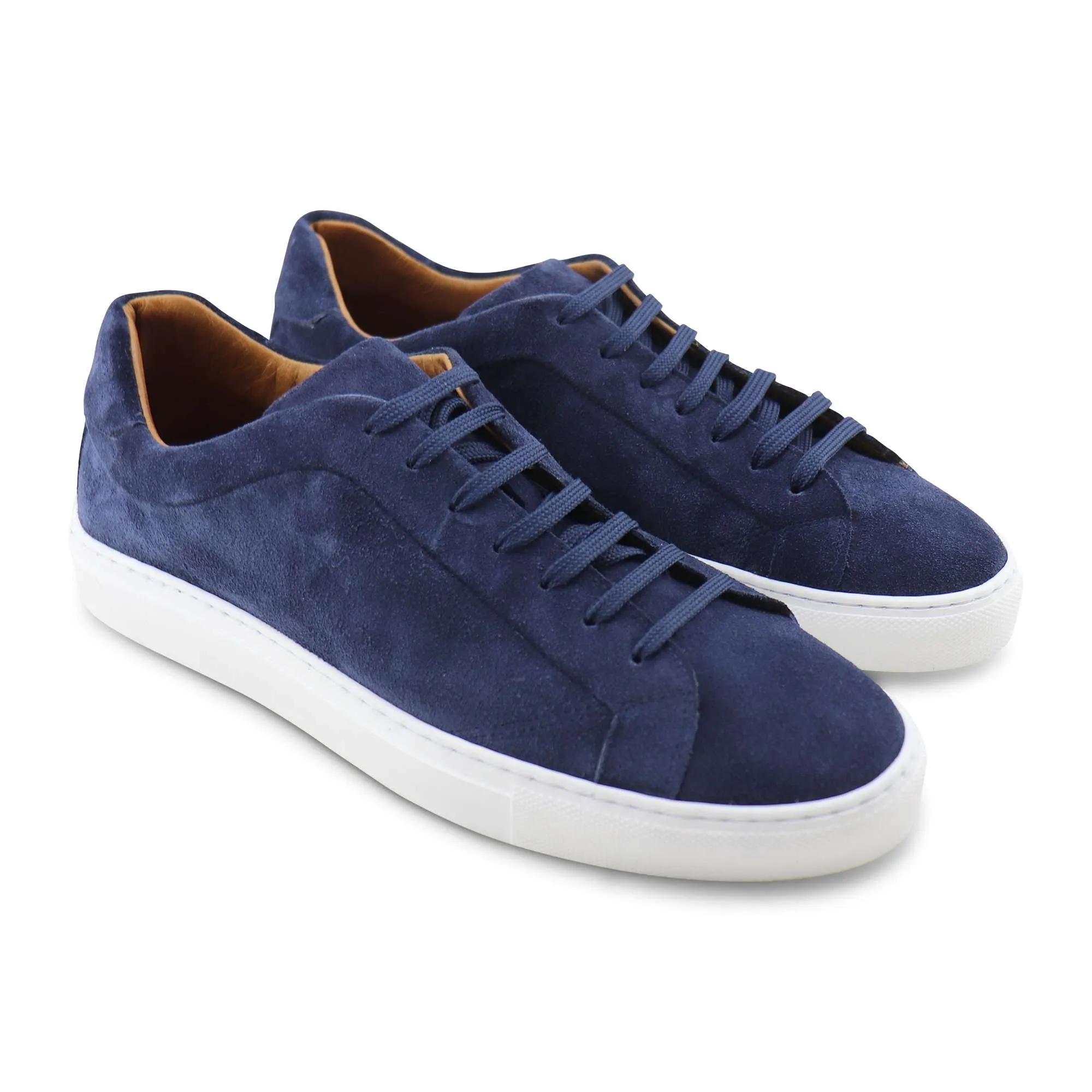 Sneakers blu in camoscio