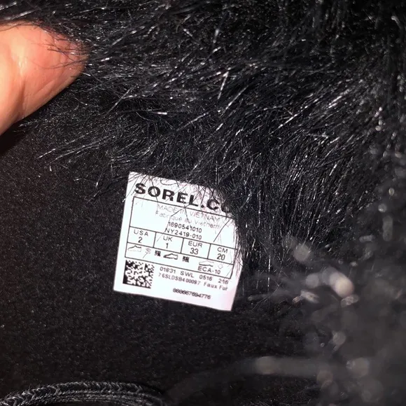 SOREL Kid's Tofino II Tall Hiking Boots with Faux Fur-Trim, Kids Size 2