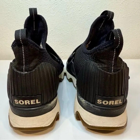 SOREL KINETIC SNEAK X-STRAP Women's RUNNING SHOES, Black, size 7.5