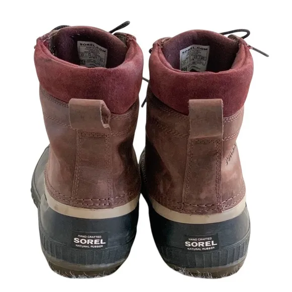 Sorel Men's Cheyanne Lace-up Waterproof Leather Duck Boots Size 8.5 Brown