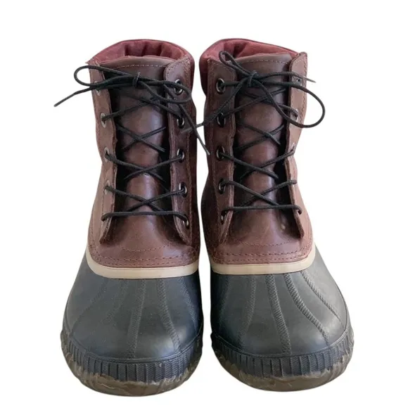 Sorel Men's Cheyanne Lace-up Waterproof Leather Duck Boots Size 8.5 Brown