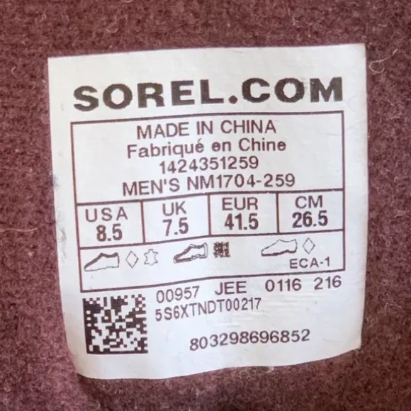 Sorel Men's Cheyanne Lace-up Waterproof Leather Duck Boots Size 8.5 Brown