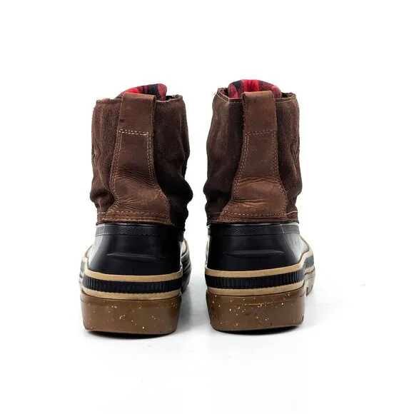 Sperry Men Ice Bay Brown Leather 200g Insulation Leather Winter Boots size 7