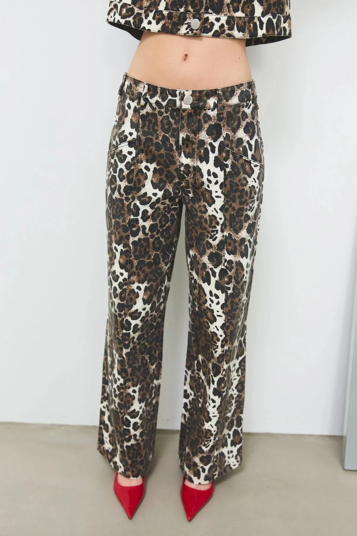 Stormy Leopard Print Jeans