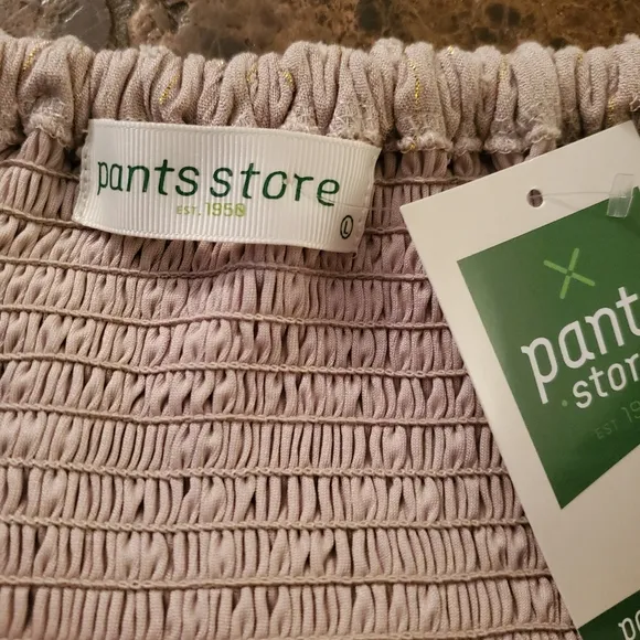 The Pants Store Never Gonna Give You Up Layered Beige Gold Skirt L NWT