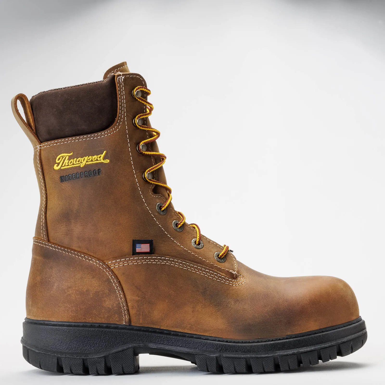 Thorogood Men's Genesis Series 8" Soft Toe Waterproof Work Boot -Chestnut- 814-4249