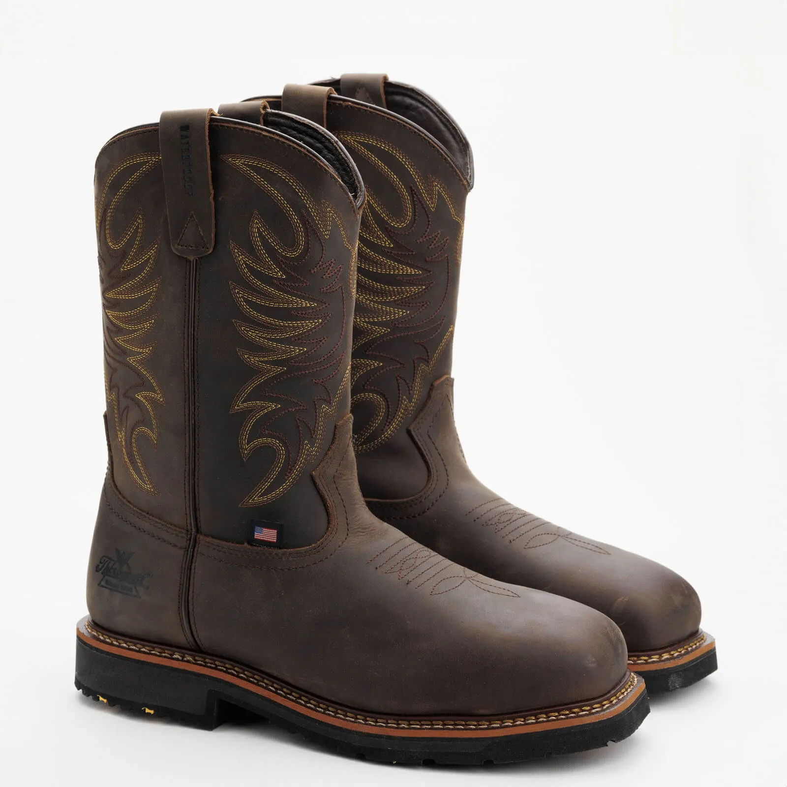 Thorogood Men's Western 11" Safety Toe Waterproof Slip Resist Work Boot -Horse- 804-4337