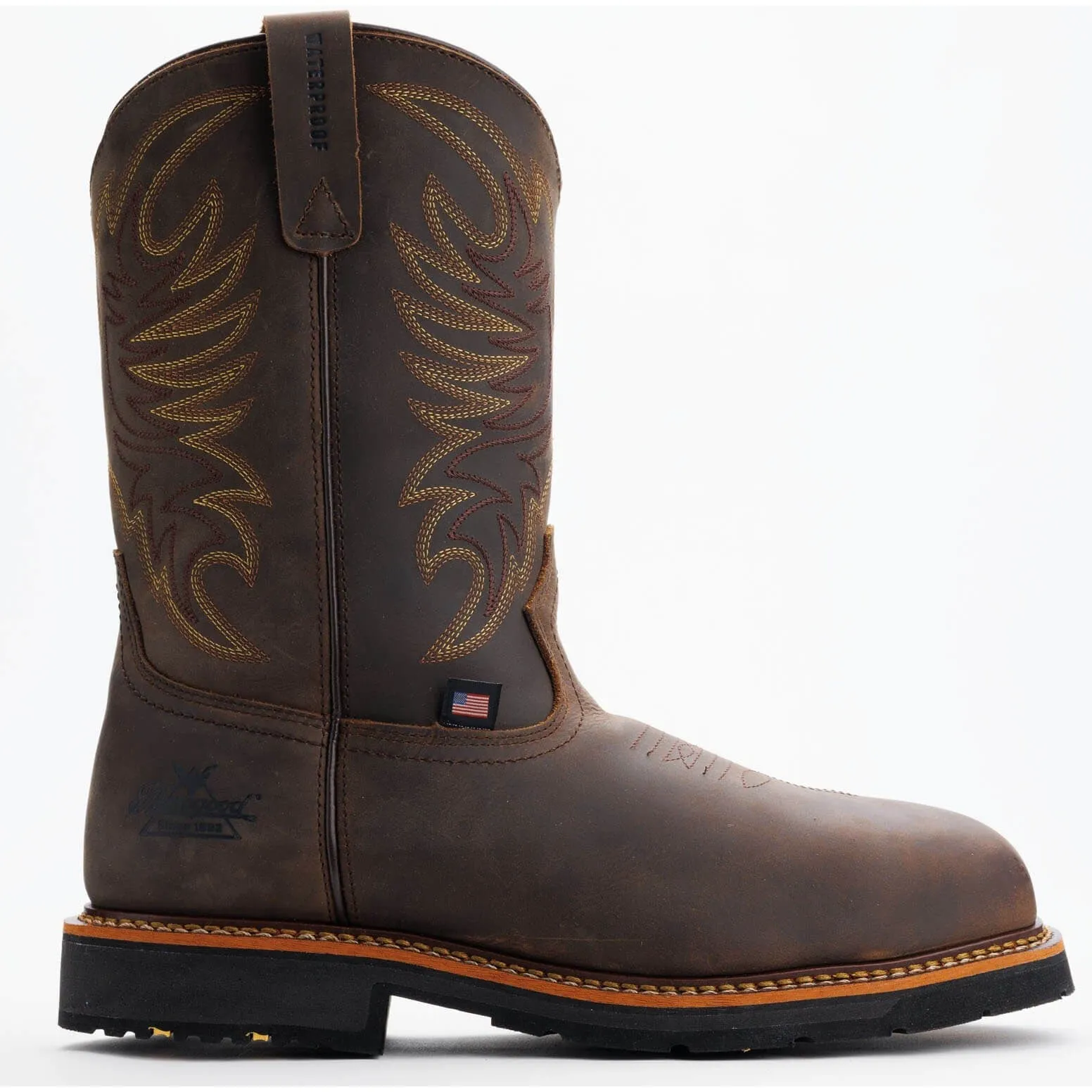 Thorogood Men's Western 11" Safety Toe Waterproof Slip Resist Work Boot -Horse- 804-4337