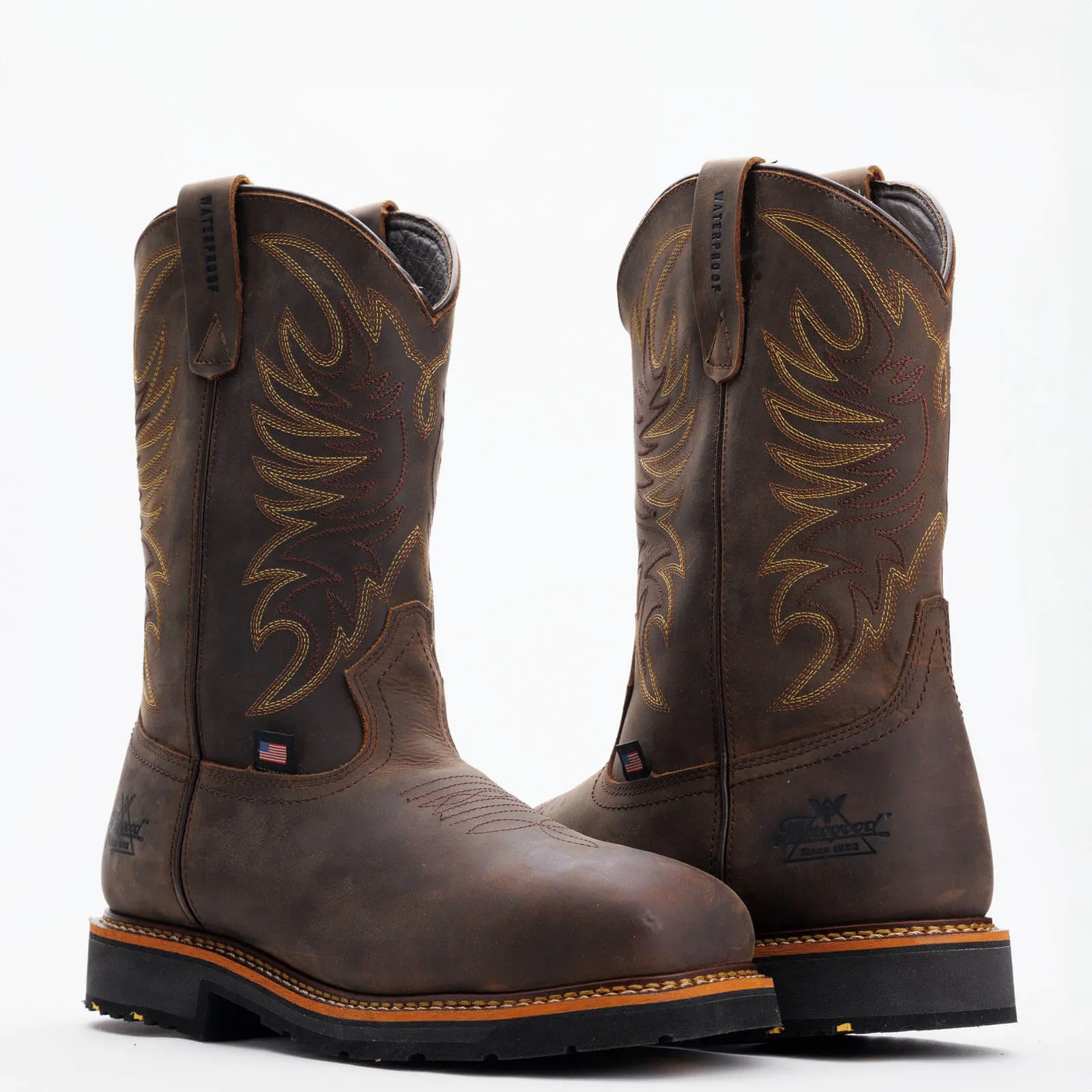 Thorogood Men's Western 11" Safety Toe Waterproof Slip Resist Work Boot -Horse- 804-4337