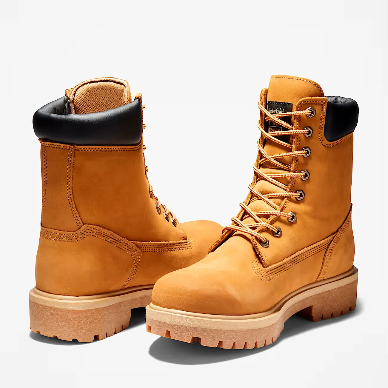 Timberland Pro Men's Direct Attach 8" Soft Toe Waterproof Work Boot- Wheat- TB126011713