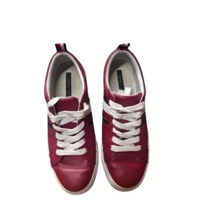 Tommy‎ Hilfiger Red Leather LaceUp Stripe Sneaker Size 7.5M