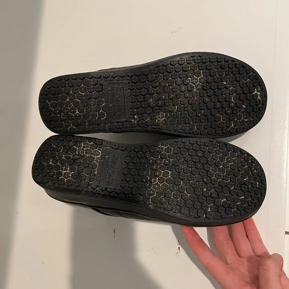 tredsafe - leather black clogs - USA 8.5