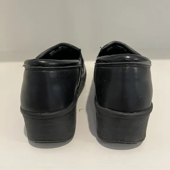 tredsafe - leather black clogs - USA 8.5