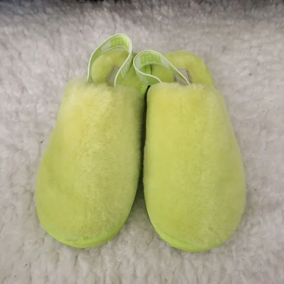 UGG Fluff Yeah Girls Clogs Slippers in Key Lime