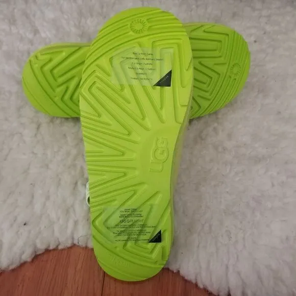 UGG Fluff Yeah Girls Clogs Slippers in Key Lime
