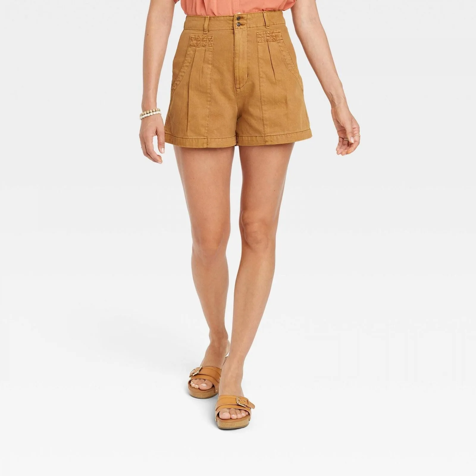 Universal Thread Women's High-Rise A-Line Pleated Shorts