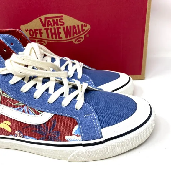 VANS Sk8-Hi 138 Decon Blue Beige Men’s Suede Canvas Sneakers Size VN0A4BX2B6R