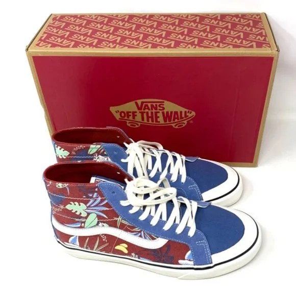 VANS Sk8-Hi 138 Decon Blue Beige Men’s Suede Canvas Sneakers Size VN0A4BX2B6R