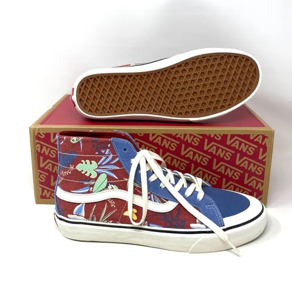 VANS Sk8-Hi 138 Decon Blue Beige Men’s Suede Canvas Sneakers Size VN0A4BX2B6R
