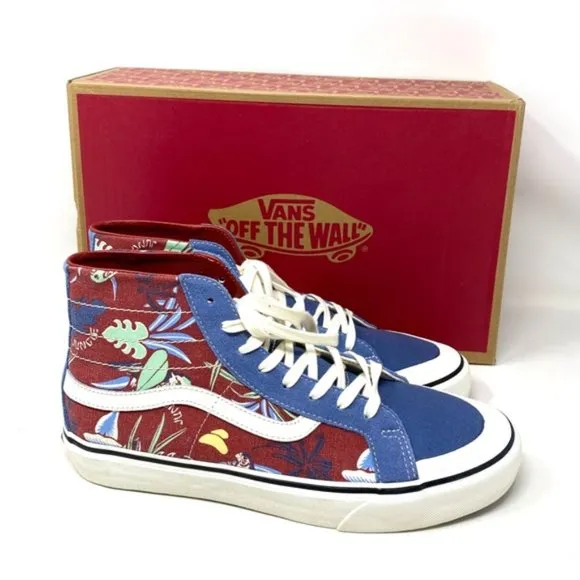 VANS Sk8-Hi 138 Decon Blue Beige Men’s Suede Canvas Sneakers Size VN0A4BX2B6R