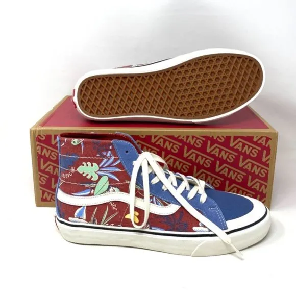 VANS Sk8-Hi 138 Decon Blue Beige Men’s Suede Canvas Sneakers Size VN0A4BX2B6R