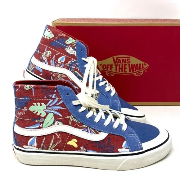 VANS Sk8-Hi 138 Decon Blue Beige Men’s Suede Canvas Sneakers Size VN0A4BX2B6R