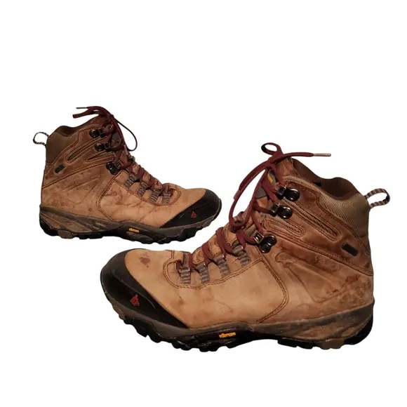Vasque Brown Leather Lace-Up Hiking Boots Men's Size 9M