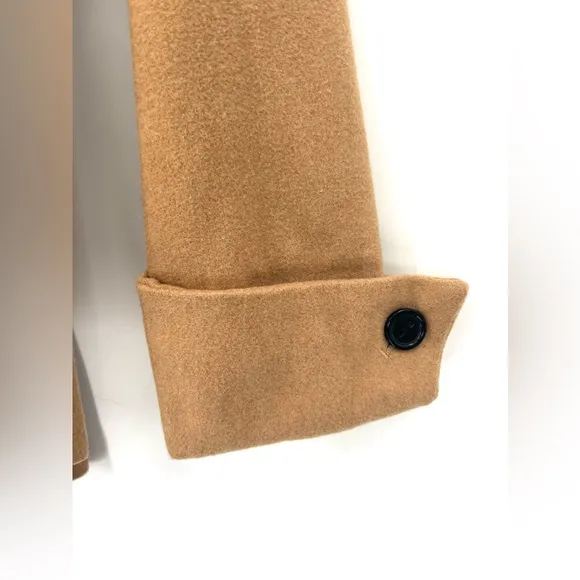 VENUS Camel Tan Blazer Pea Coat Wool Fall Jacket
