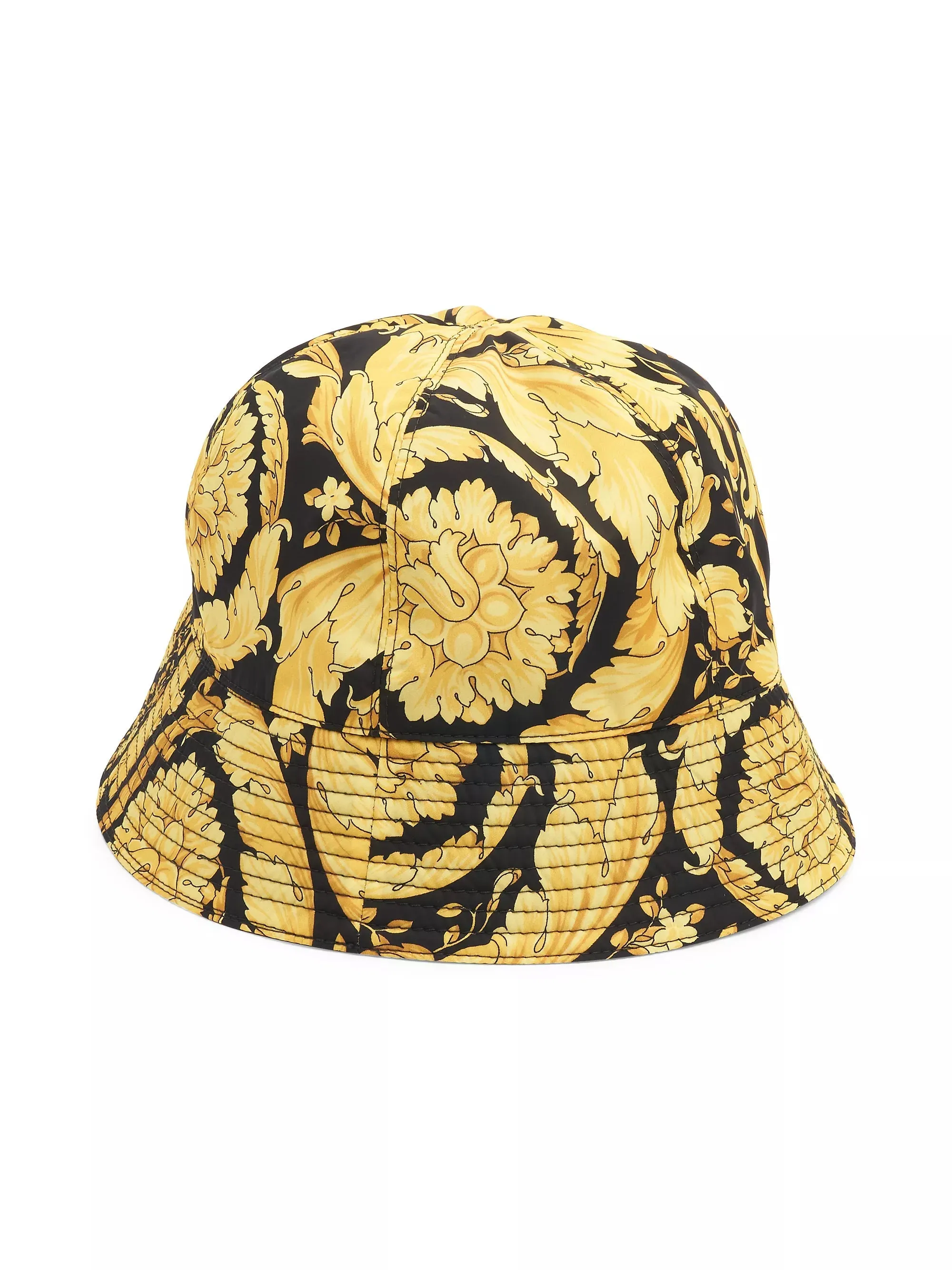 Versace Black & Gold Barocco Nylon Bucket Hat
