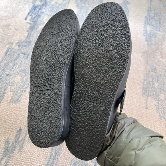 Vince Men's Essex Slip On Leather Mule Clogs SIZE 8 Black EUC