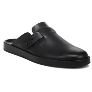 Vince Men's Essex Slip On Leather Mule Clogs SIZE 8 Black EUC