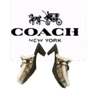 Vintage Coach Woman Brown Clogs Shoes in Sz 7