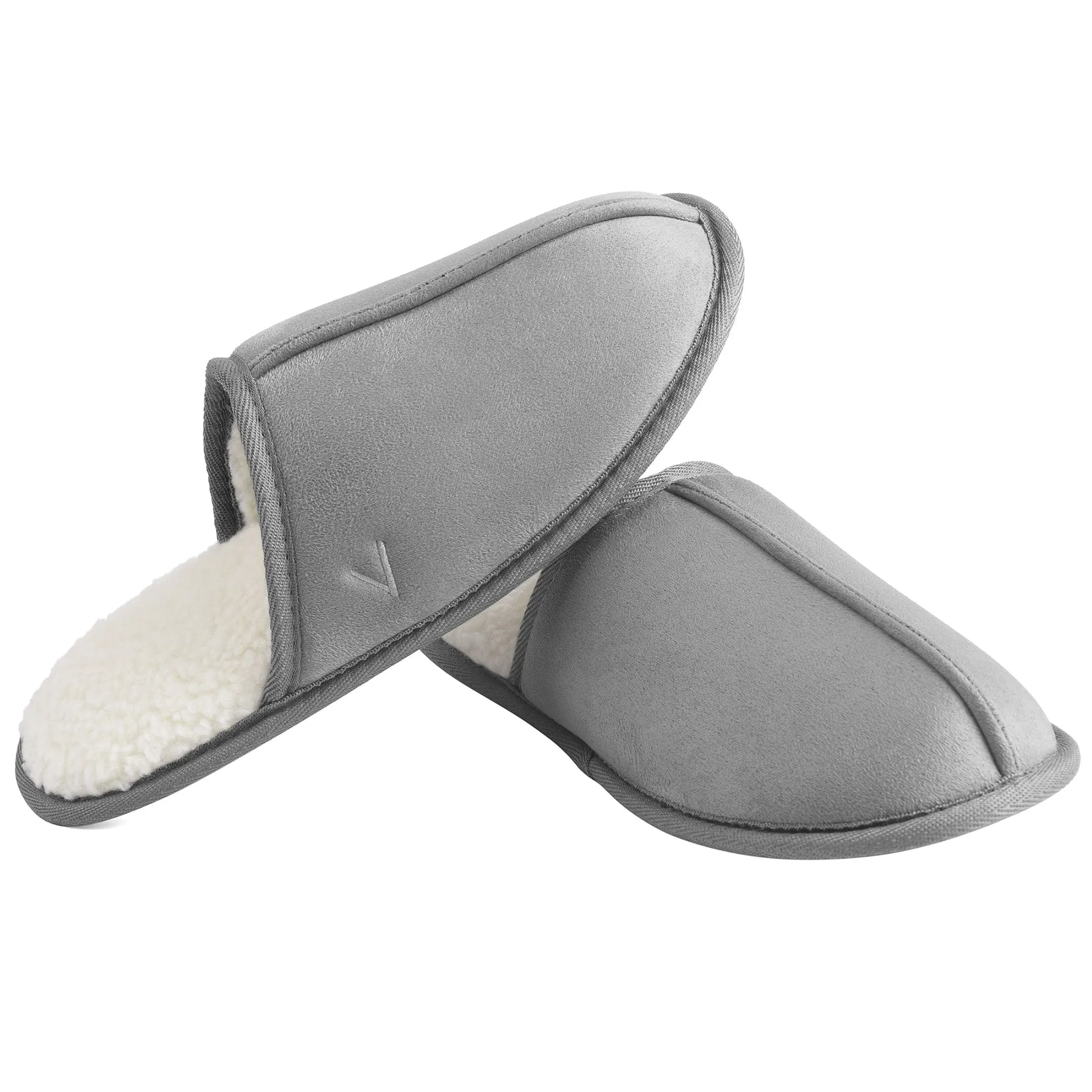 VONMAY Men's Suede Closed Toe Scuff Slipper Comfy Memory Foam Clog
