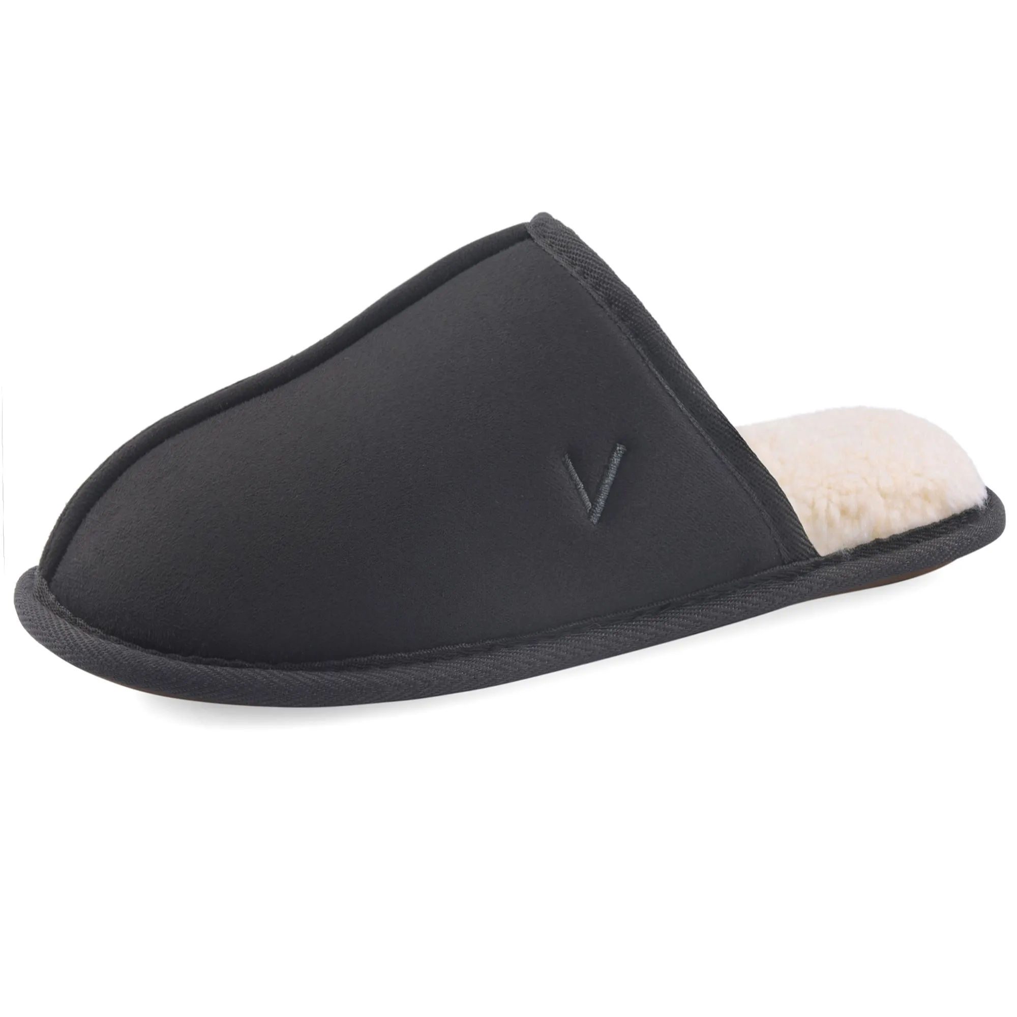 VONMAY Men's Suede Closed Toe Scuff Slipper Comfy Memory Foam Clog