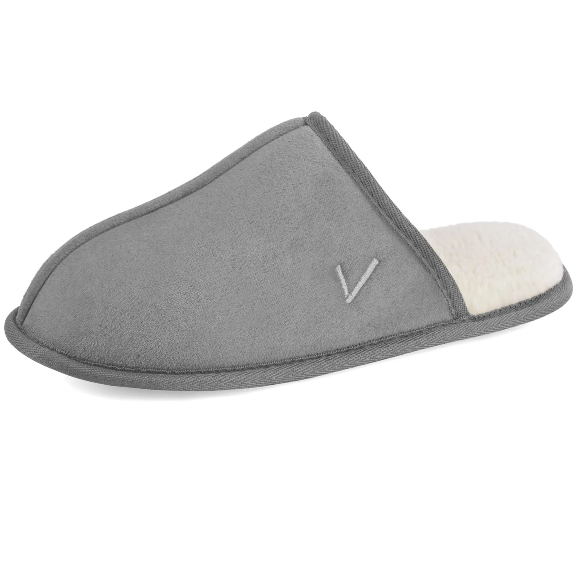 VONMAY Men's Suede Closed Toe Scuff Slipper Comfy Memory Foam Clog