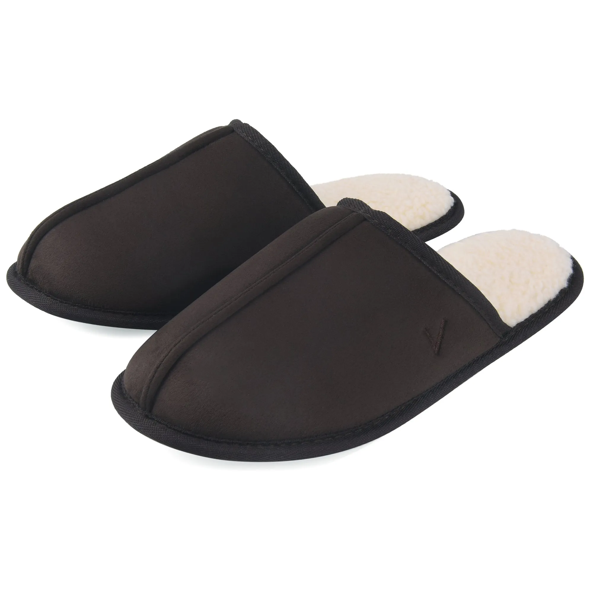 VONMAY Men's Suede Closed Toe Scuff Slipper Comfy Memory Foam Clog