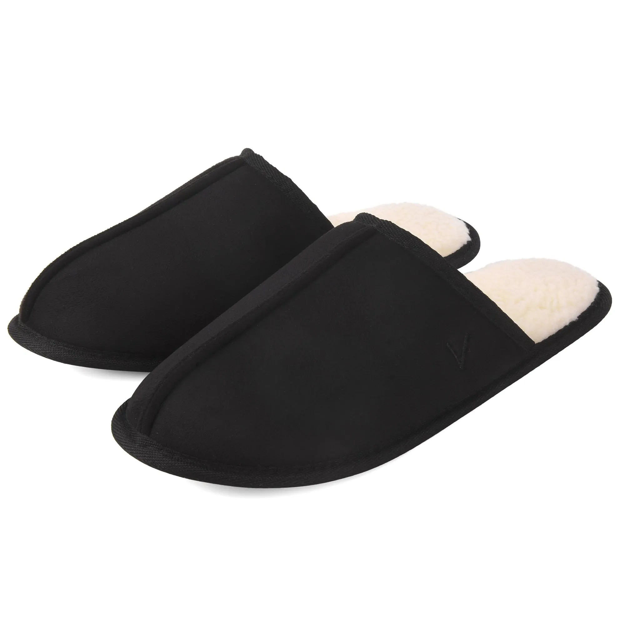 VONMAY Men's Suede Closed Toe Scuff Slipper Comfy Memory Foam Clog