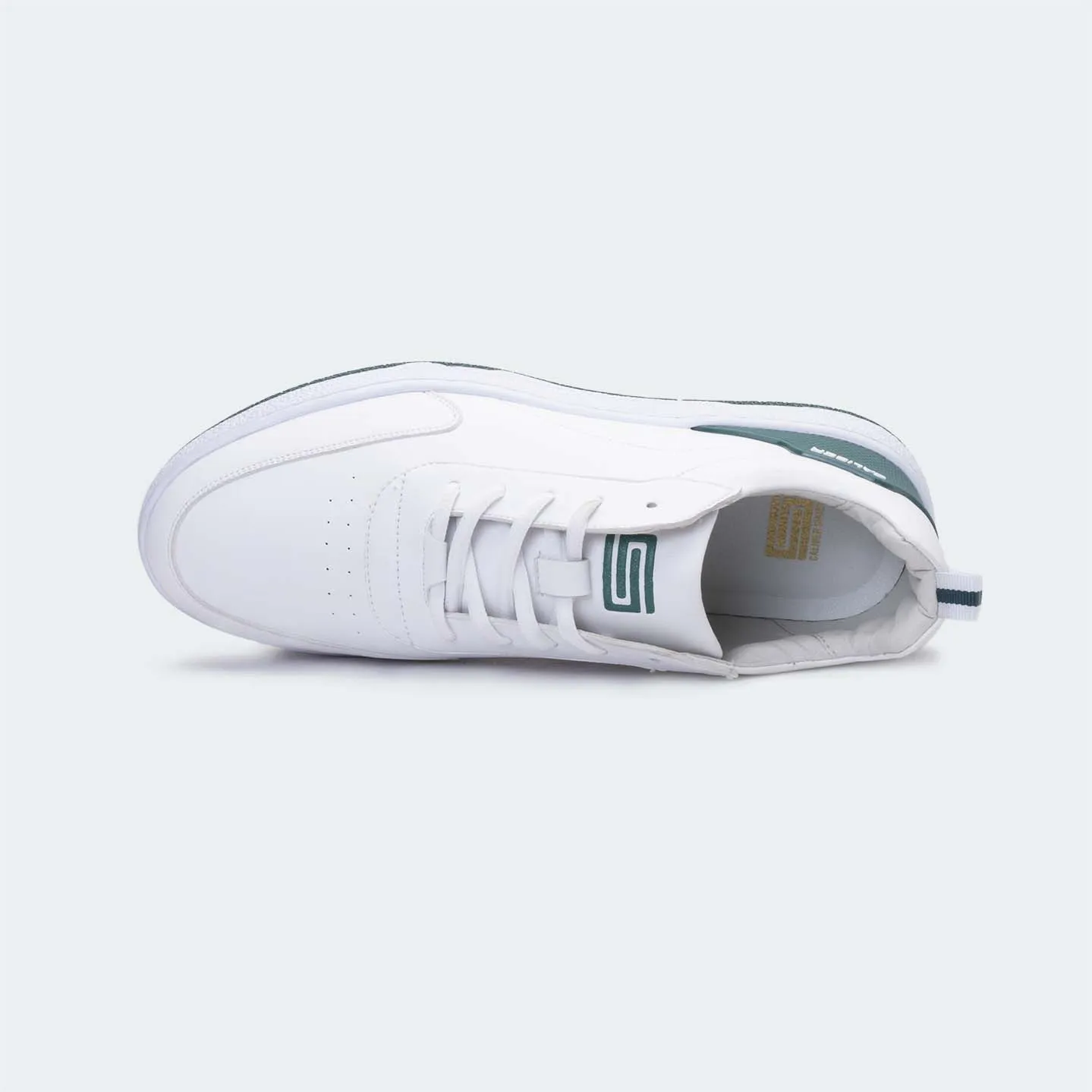 White/Green Casual Sneakers for Men (MARC 603S)