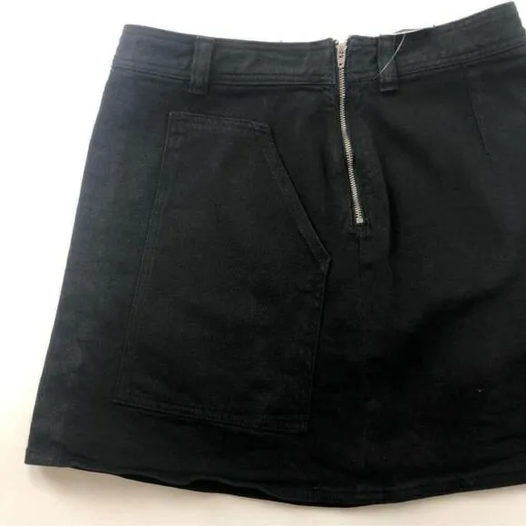 Wilfred Free black denim cargo Penske utility mini skirt Size 10
