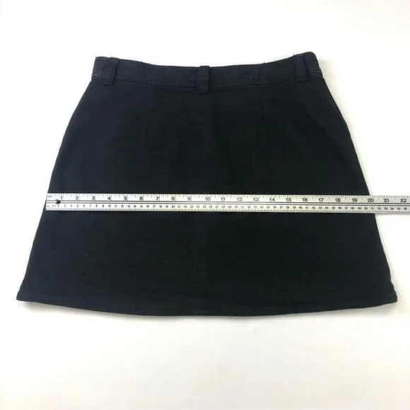 Wilfred Free black denim cargo Penske utility mini skirt Size 10