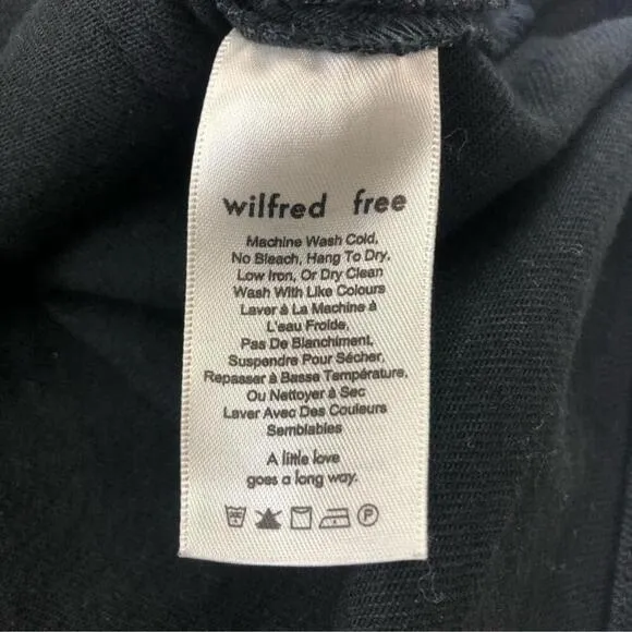 Wilfred Free black denim cargo Penske utility mini skirt Size 10